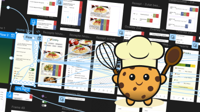 Screenshot des HiFi-Prototyps der Koch-App CookIt