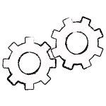 Illustration von zwei Zahnrädern