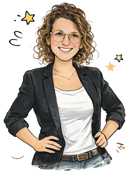 Sabrina Fritz stehend – Illustration